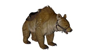 3D Armored War Bear Mount  Game-Ready 3D Model model