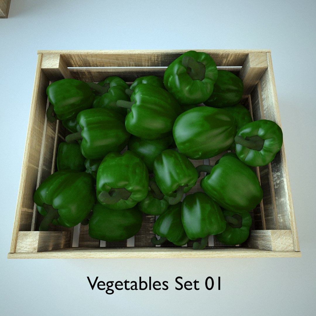 Vegetables Box 3d Model