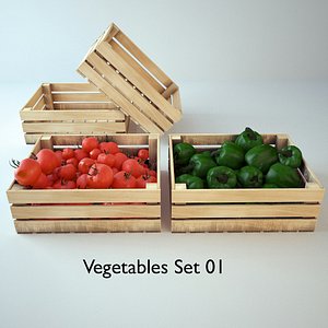 vegetables box 3d model
