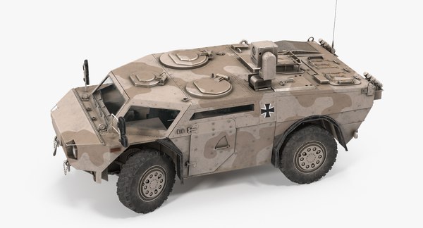 fennek kmw 4x4 armoured 3d model