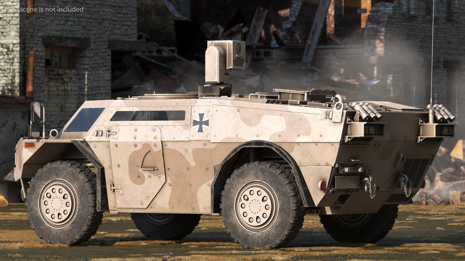 fennek kmw 4x4 armoured 3d model