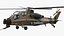 Combat Helicopter with 70mm Rocket Pods Camouflage Rigged for Cinema 4D model