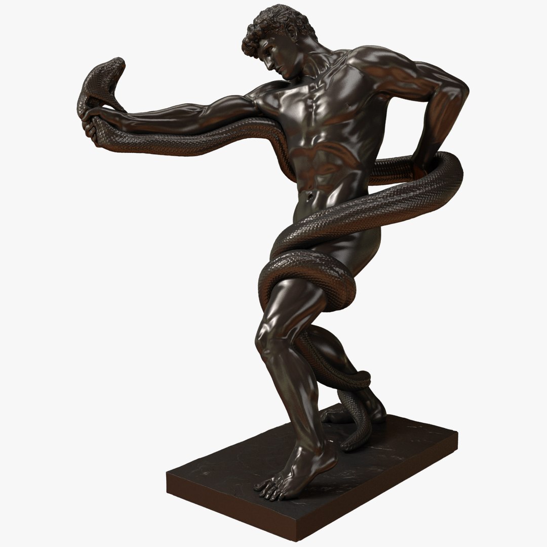 3d Replica Athlete Wrestling Python