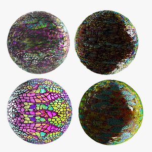 3D Magic seamless crystal reptile skin