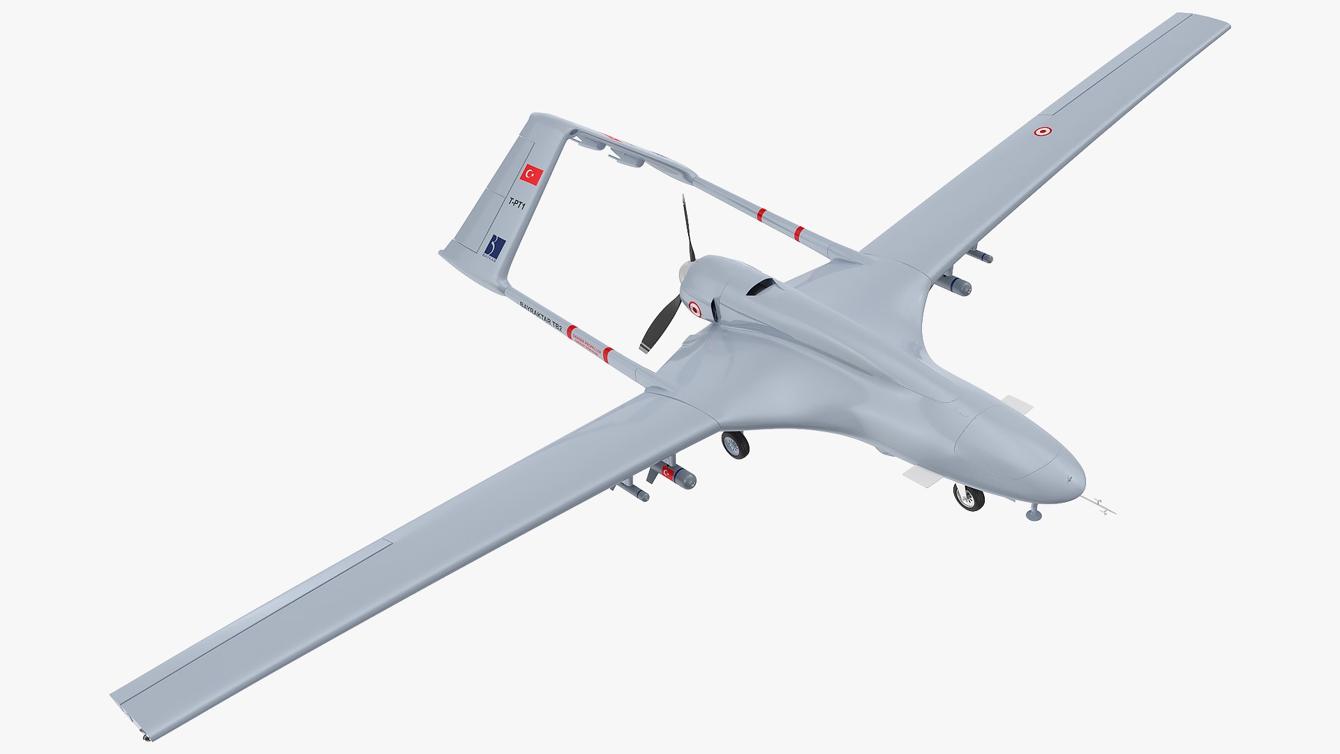 Bayraktar TB2 Turkish Armed Forces 3D model preview