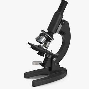 Medical Microscope Black 3D Model
