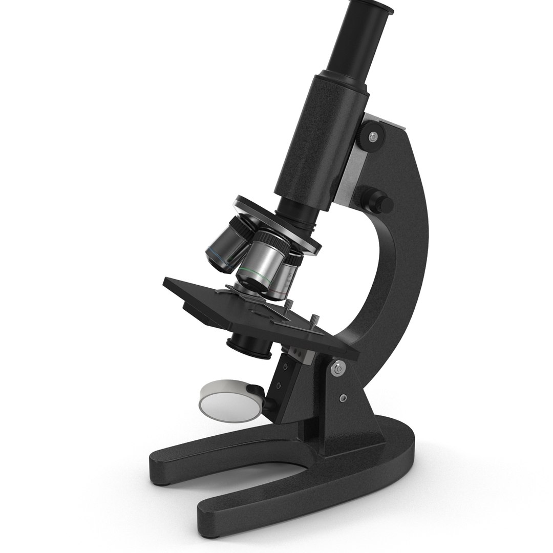 Medical Microscope Black 3D Model 3D model preview