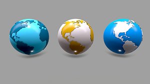 3D Planet Earth Globe model