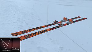 mountain ski colors 3D model