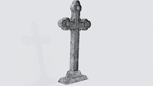 3D model old cross graves