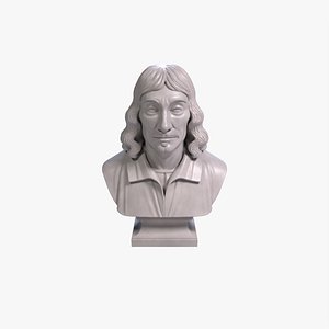 3D model Rene Descartes Bust Sculpture 3D Printable File