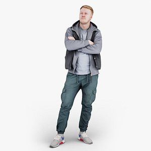 Emerald Observer in Urban Casual Stance 3D model