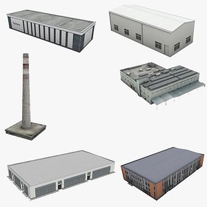 Low-poly Factories Collection