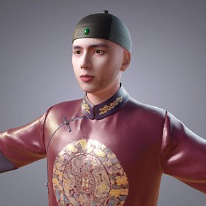 clothing qing dynasty 3D model