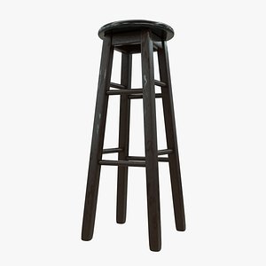 Bar Stool Painted Wood