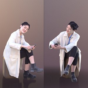 10348 Francine - Young Doctor Showing Her Phone