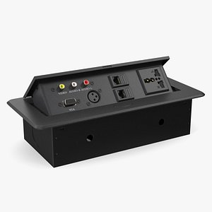 Office Furniture Tabletop Switch Socket Black