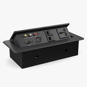 Office Furniture Tabletop Switch Socket Black
