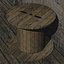 3d cable drum prop model