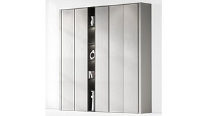 Modern Cabinet composition Wardrobe set 3 color options 3D model