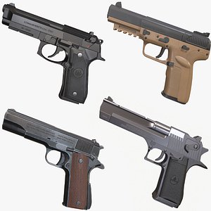 Pistol Pack 3D model