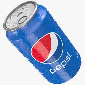3D wet pepsi droplets water