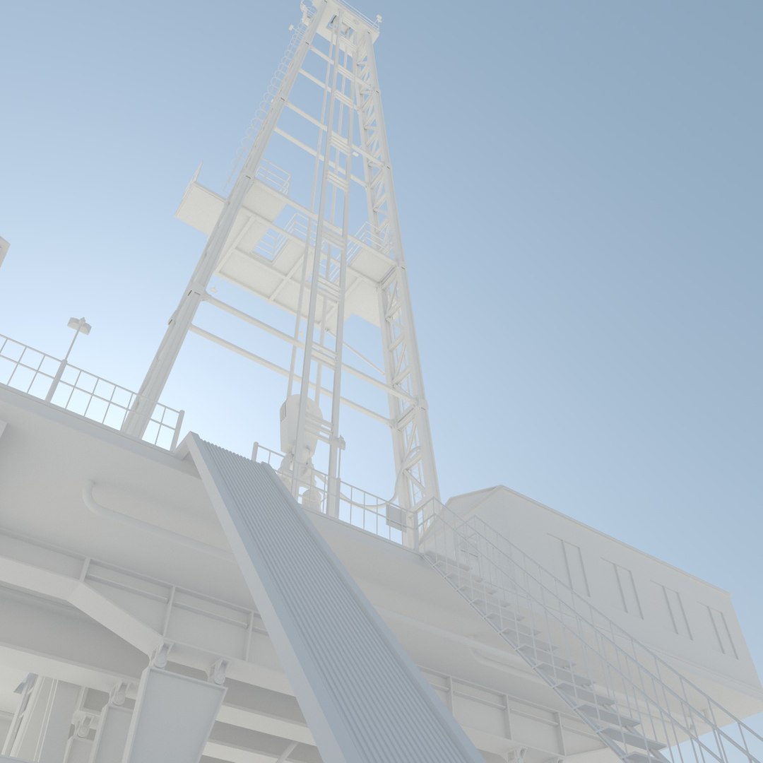 Rig gas platform 3D model - TurboSquid 1597132