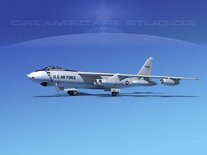 3d max stratojet boeing b-47 bomber