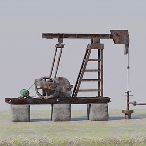 Vintage Oil Well Pump jack Animated