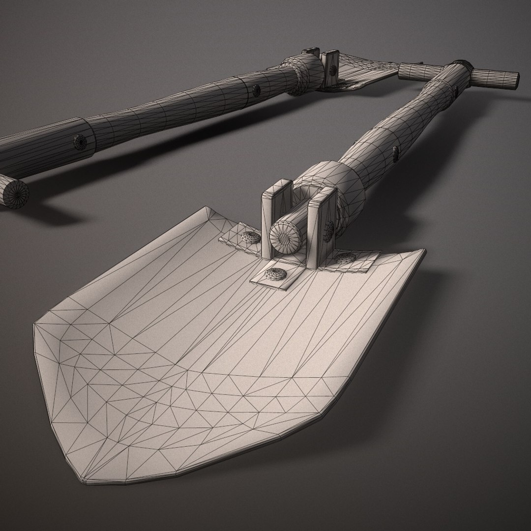 3D Old Folding Shovel Pbr Low-poly 3D Model - TurboSquid 1721611