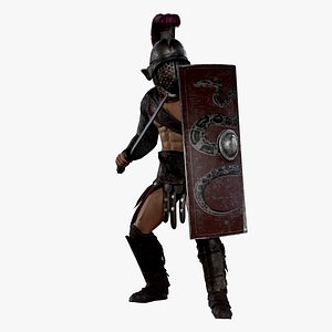 3D model Gladiator Murmillo Crixus