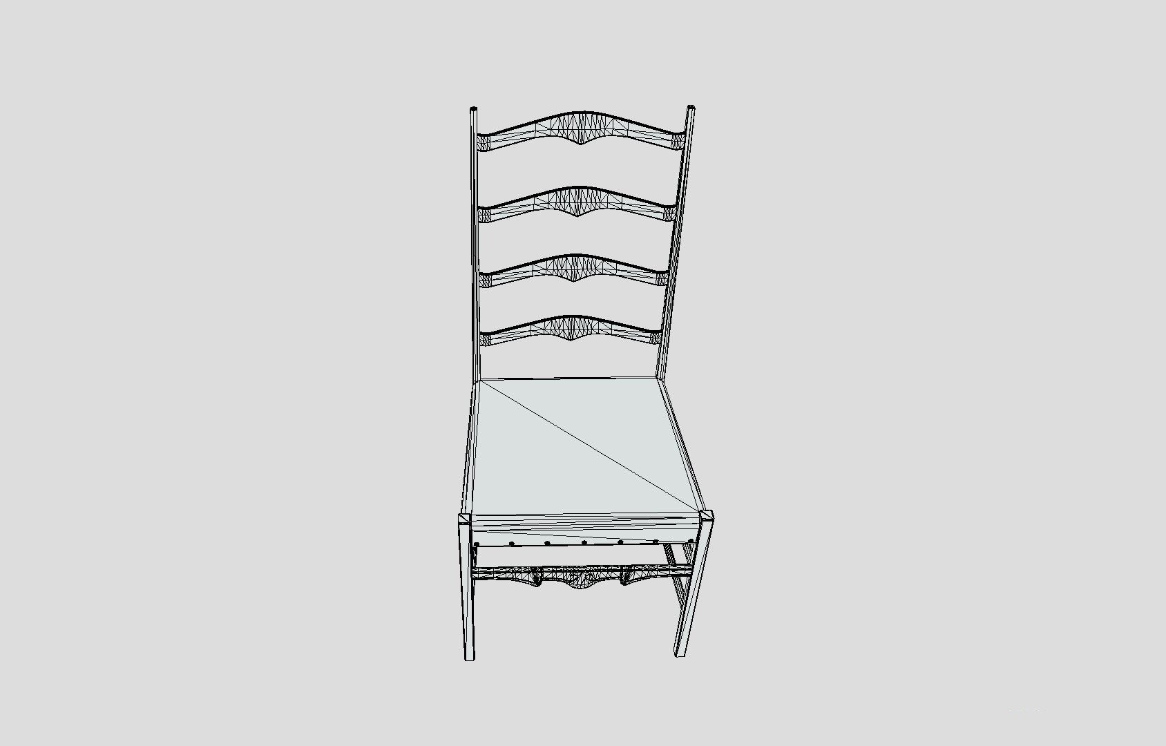 3D Kitchen Chair Model - TurboSquid 1481555