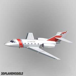 3d model dassault falcon 20 200