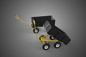 HEAVY DUTY UTILITY DUMP AGRICULTURAL CART TROLLEY TRUCK TILTING model