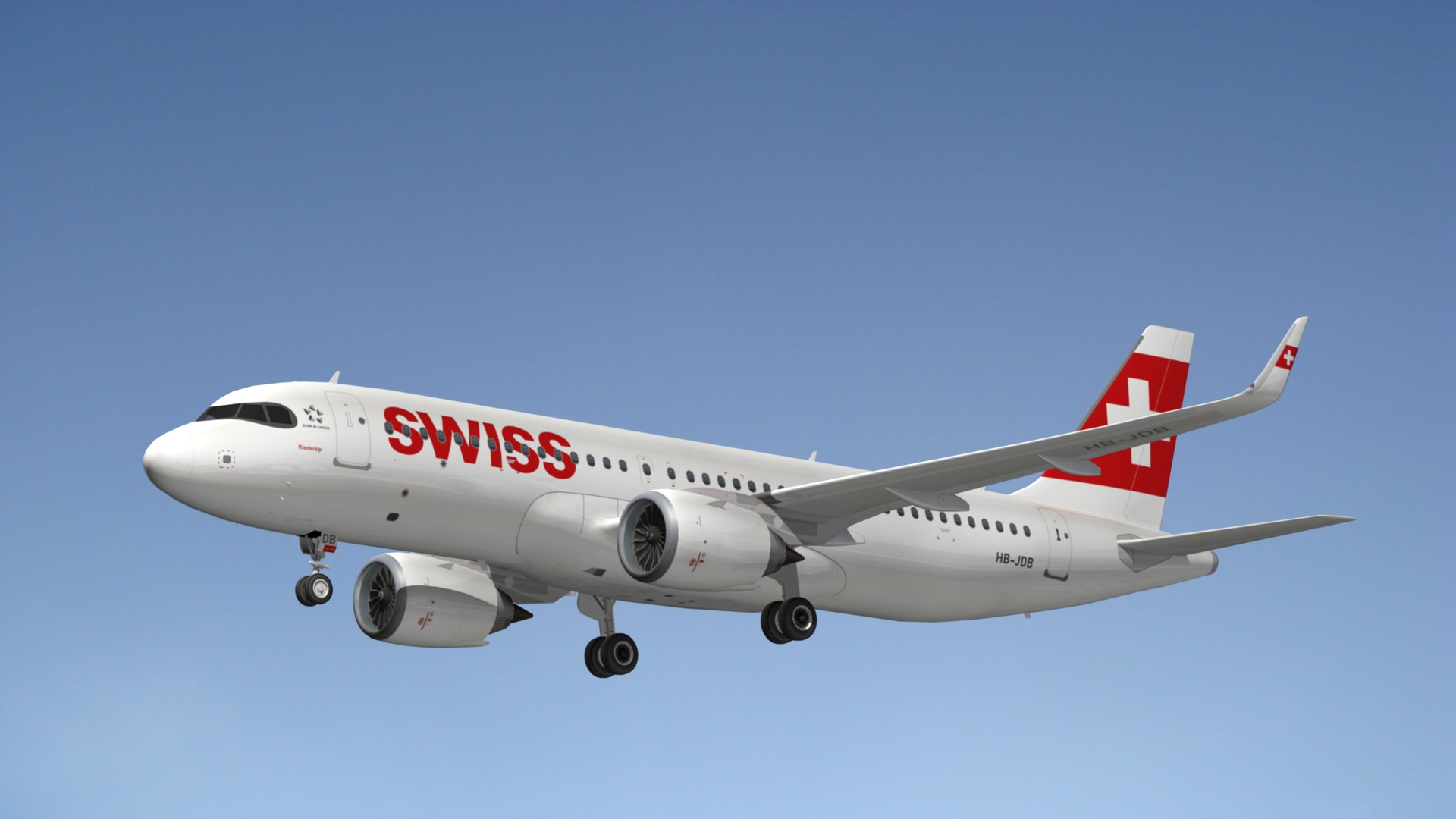 3D airbus a320 swiss air lines - TurboSquid 1657934