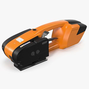 Cordless Banding Tool for Plastic Straps Orange 3D model