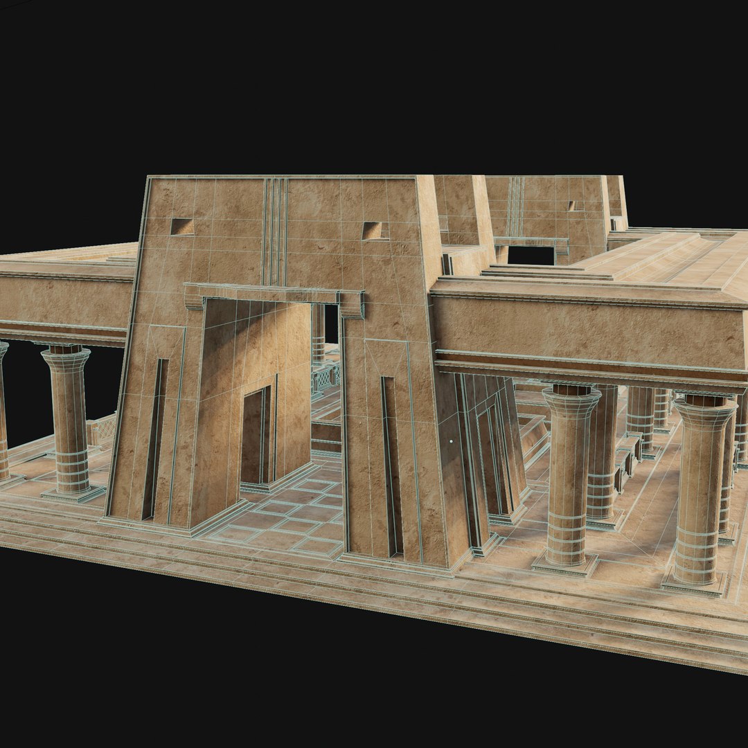 3D EGYPTIAN ANCIENT ATRIUM TEMPLE EGYPT BATHHOUSE COLLECTION AAA model TurboSquid 2073721