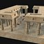 TEMPLE DE L'ATRIUM ANCIEN ÉGYPTIEN COLLECTION BAINS D'ÉGYPTE AAA