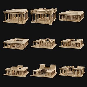 3D EGYPTIAN ANCIENT ATRIUM TEMPLE EGYPT BATHHOUSE COLLECTION AAA model