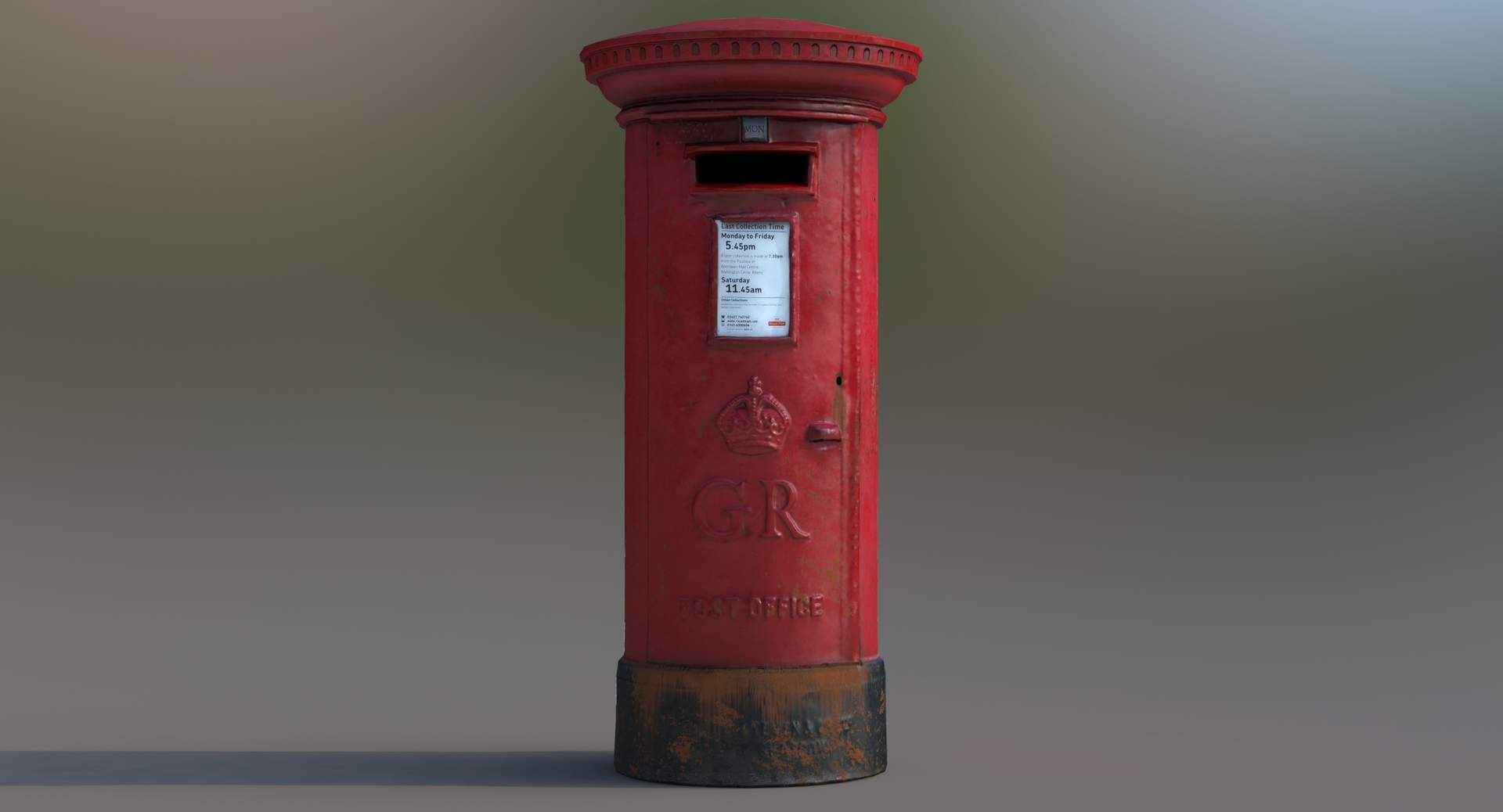 3d Model Asset British Post Box