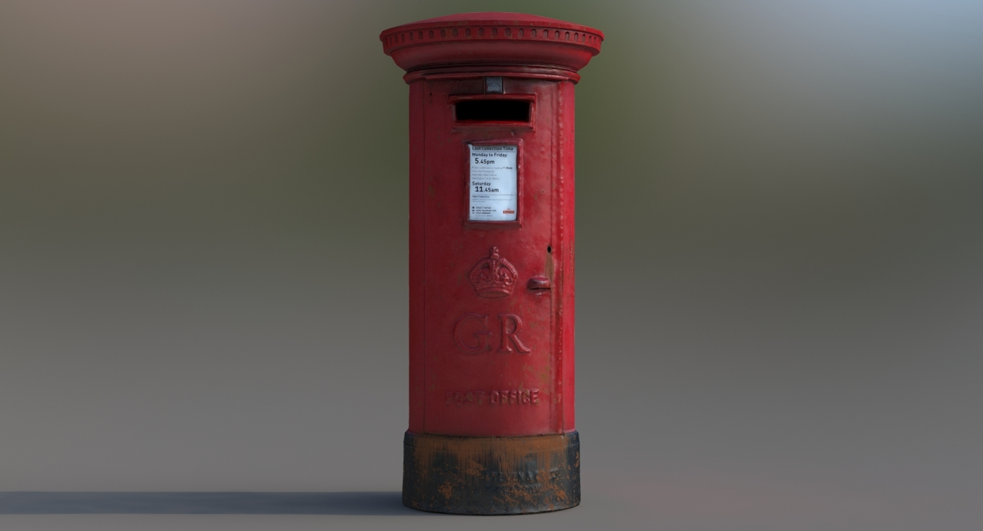 3d Model Asset British Post Box