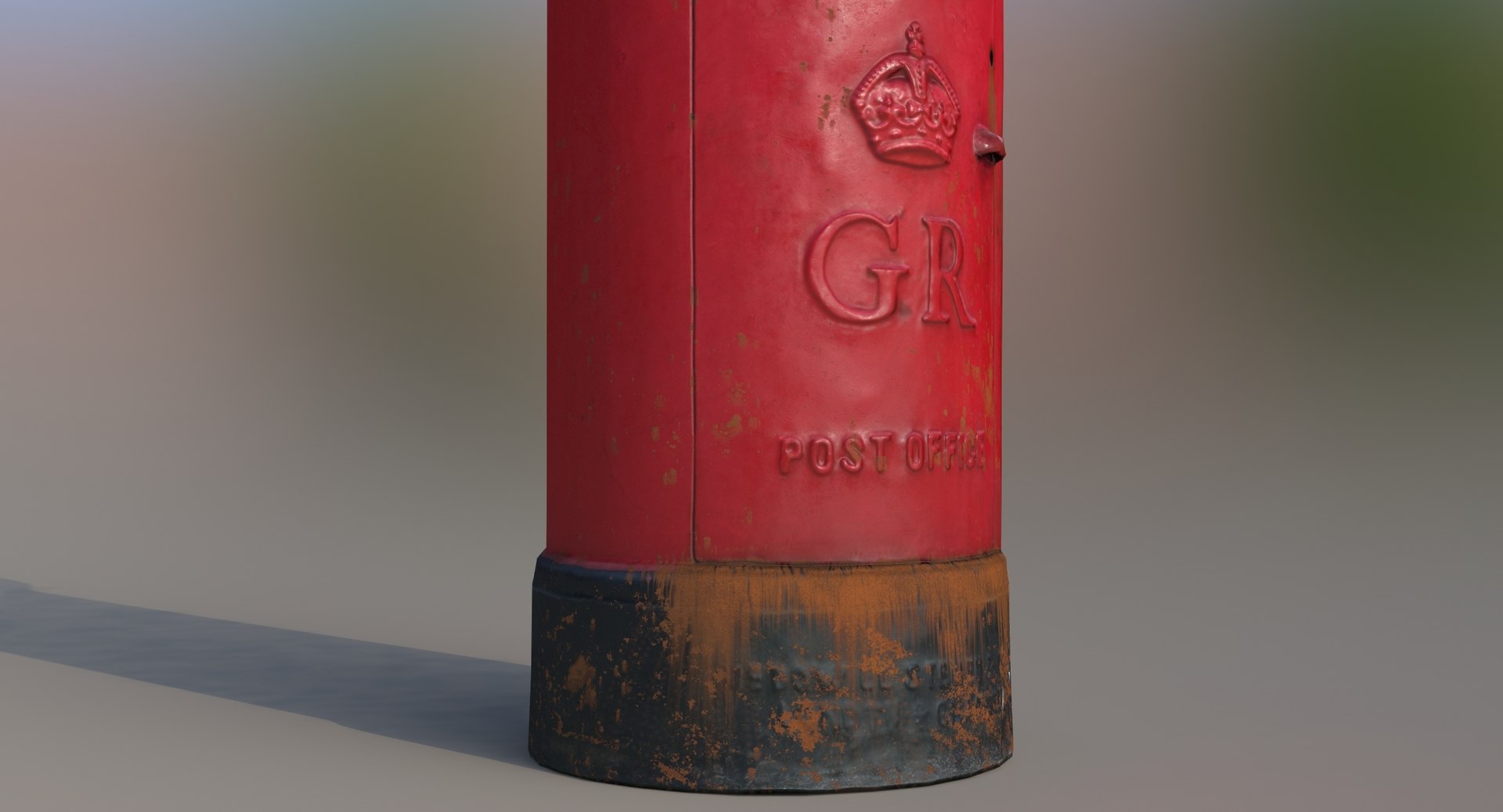 3d Model Asset British Post Box