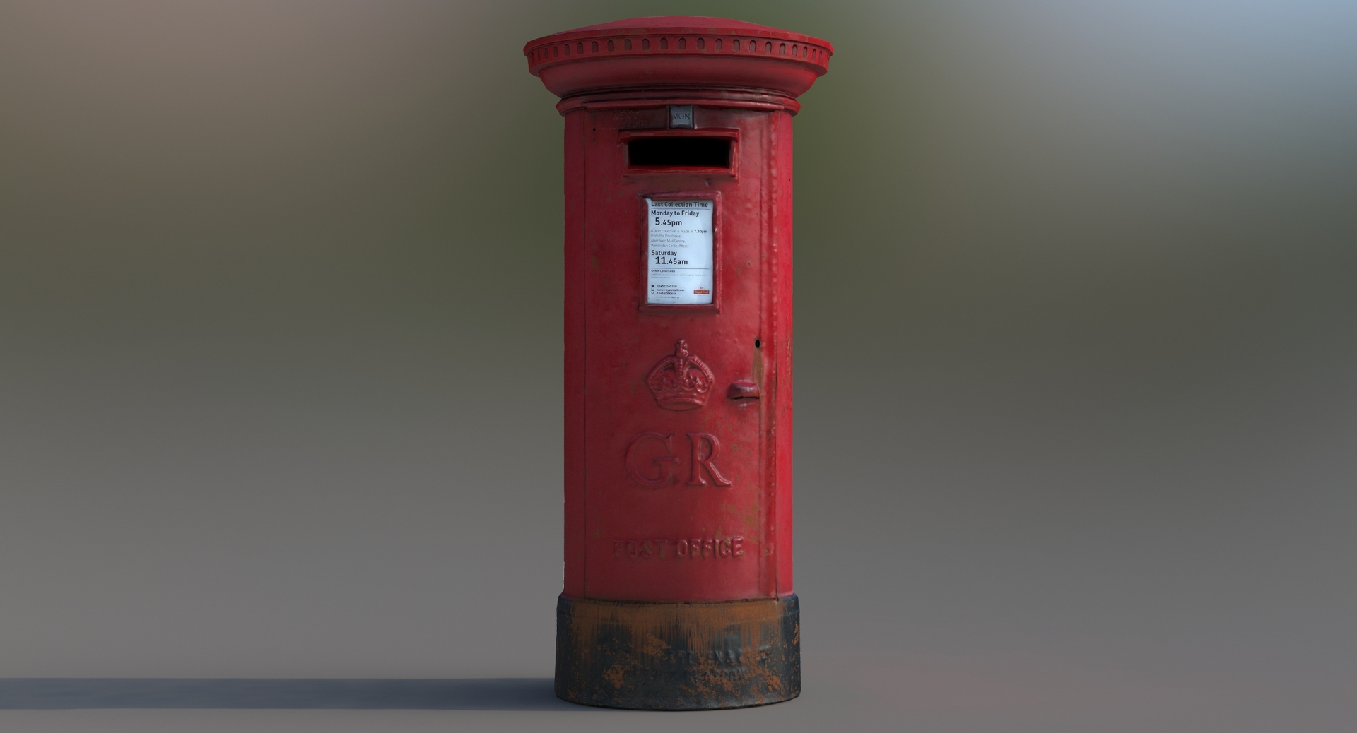 3d model asset british post box