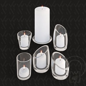 Glass candle holders Candles