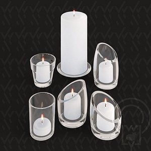 Glass candle holders Candles