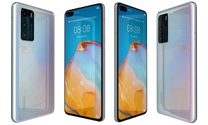 huawei p40 ice white 3D model