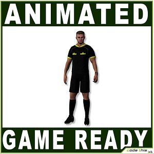 White Soccer Referee 12314 tris