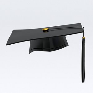 Black Bachelors Graduation Cap