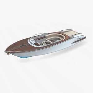 Luxury Speedboat Low-poly PBR 3D model