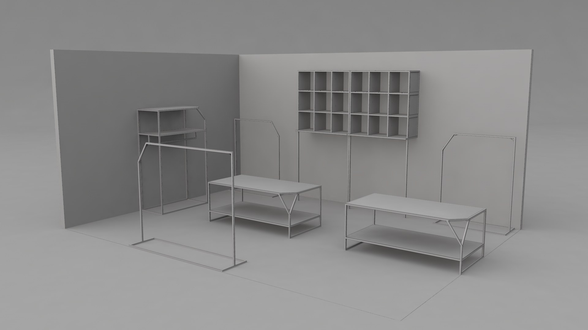 3D Shop Store Racks - TurboSquid 1317898